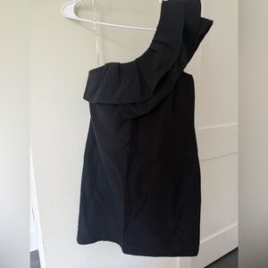 Lilly Pulitzer Black Asymmetrical Ruffled Cocktail Dress